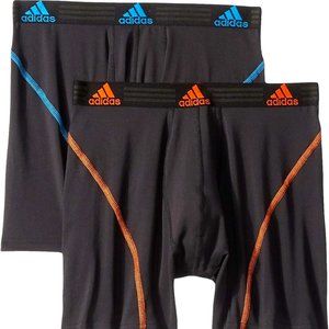 NEW-ADIDAS PERFORMANCE UNDERWEAR BB MOISTURE WICKING 5' INSEAM-2 PACK-SIZE XL